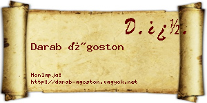 Darab Ágoston névjegykártya